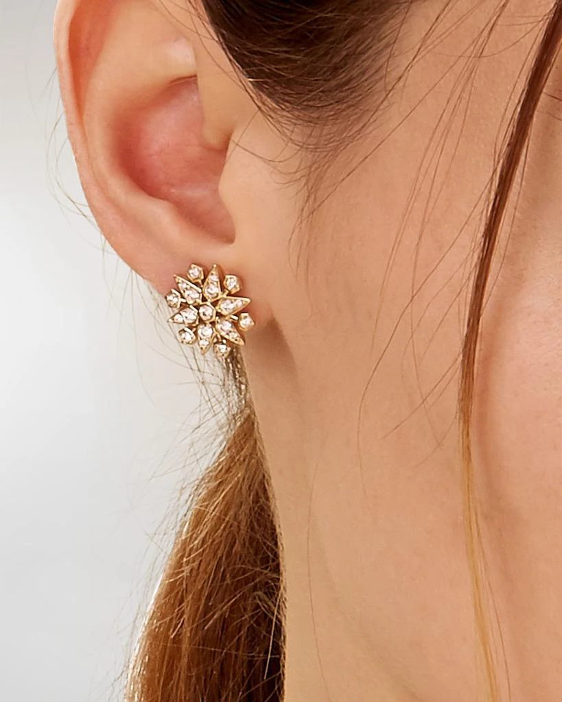Syna 18K Yellow Gold Cosmic Starburst Earrings with Gemstones and Diamonds 2