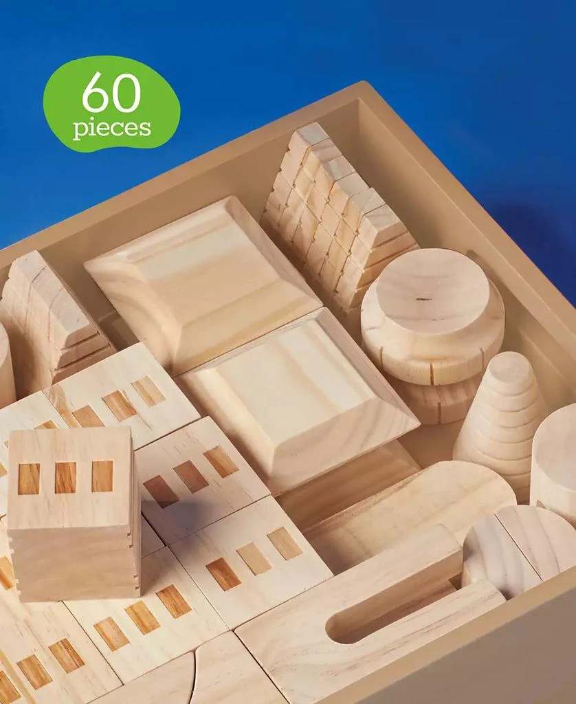 Geoffrey's Toy Box Solid Pine Wooden Castle Block Play Set, Created for Macy's 4