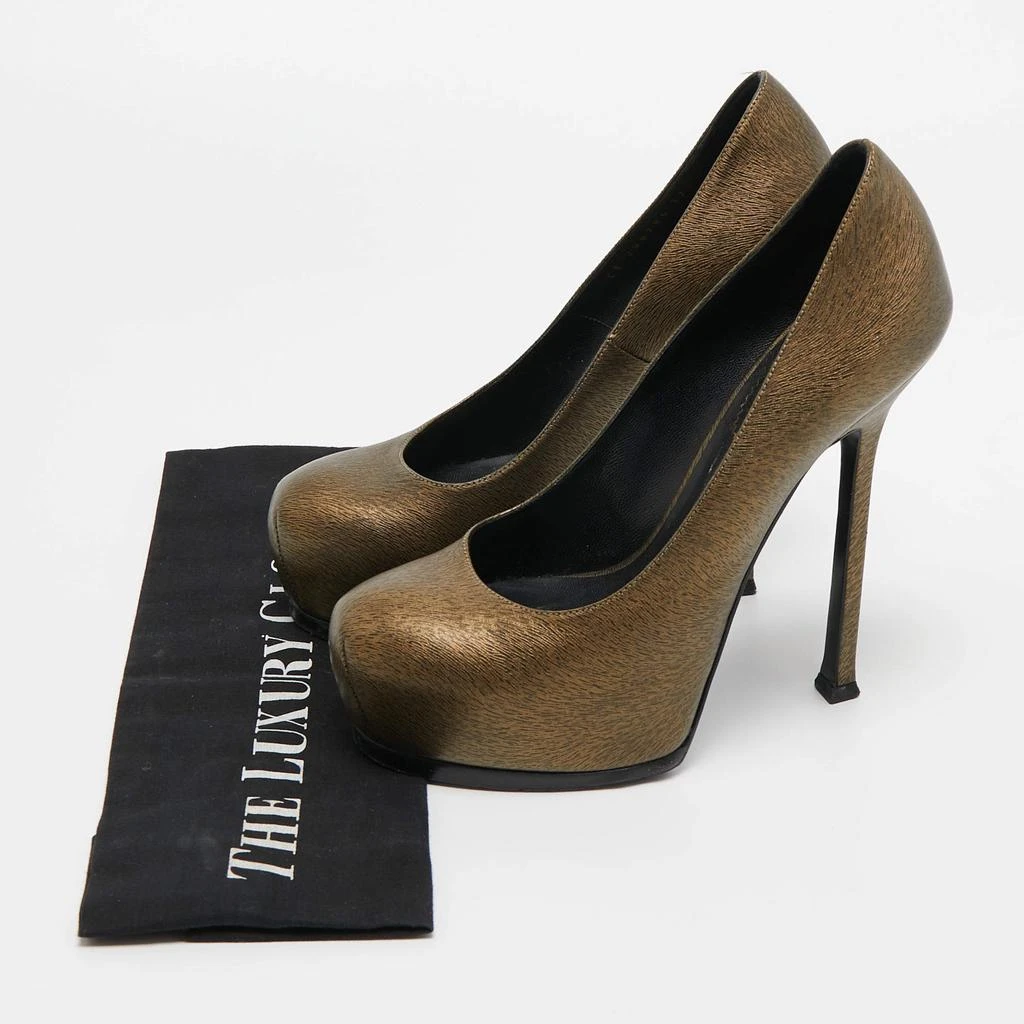 Saint Laurent Paris Saint Laurent Two Tone Textured Leather Tribtoo Pumps Size 37 9