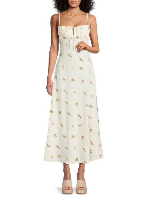 WeWoreWhat Floral Midi Strappy Dress 1