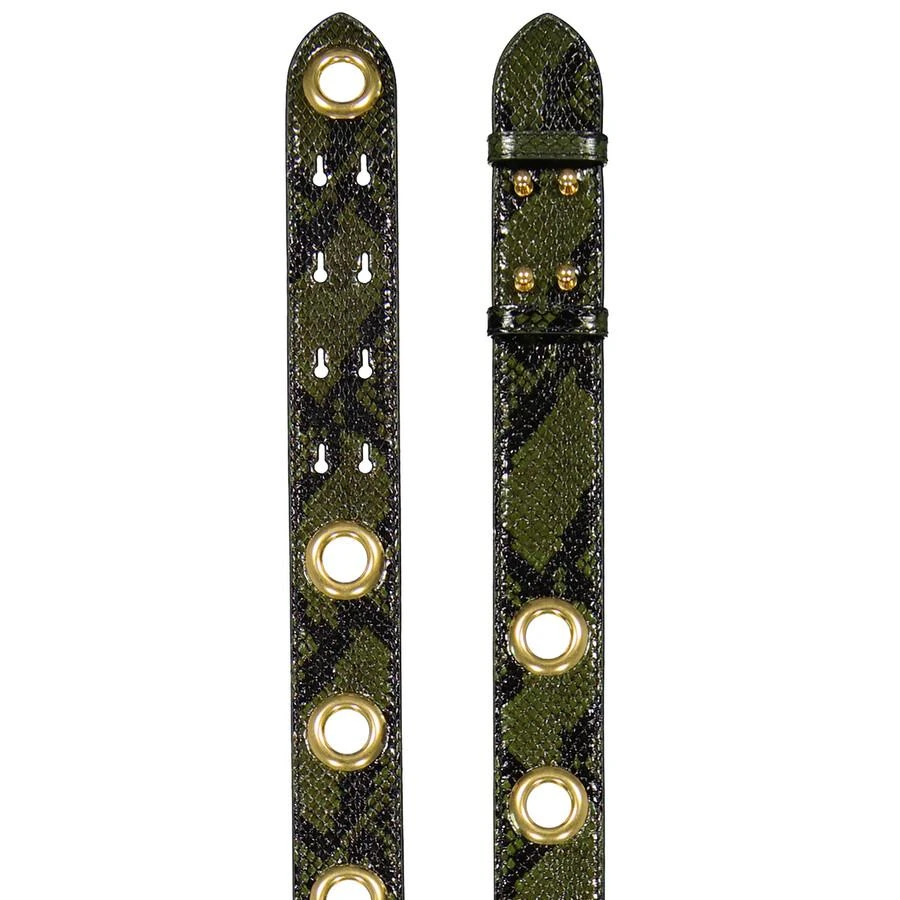 Burberry Ladies Antique Green Croco-embossed Leather Bag Strap 2