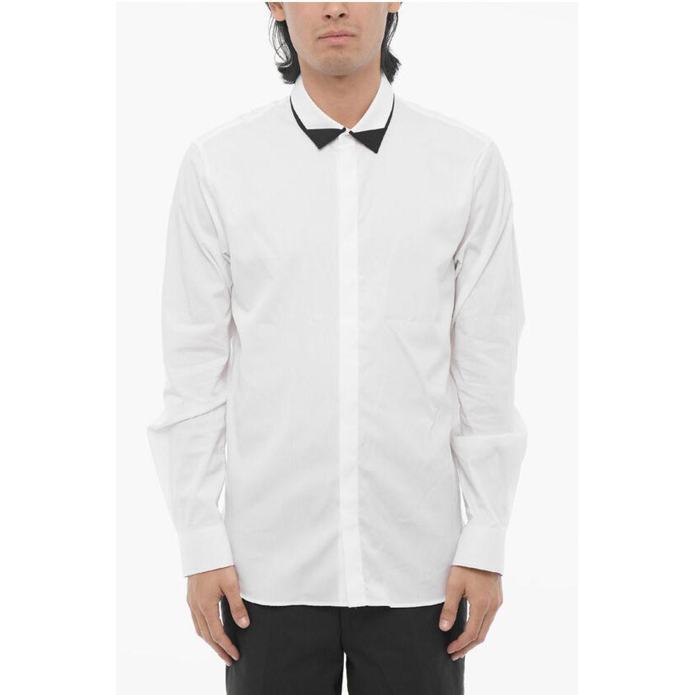 Neil Barrett Cotton Poplin Slim Fit Shirt with Double Men's Collar