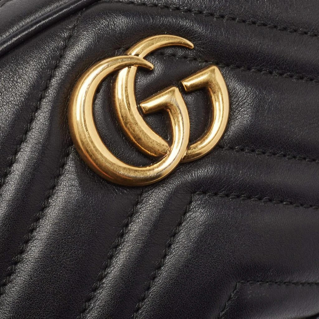 Gucci Gucci Black Matelassé Leather Mini GG Marmont Belt Bag 7