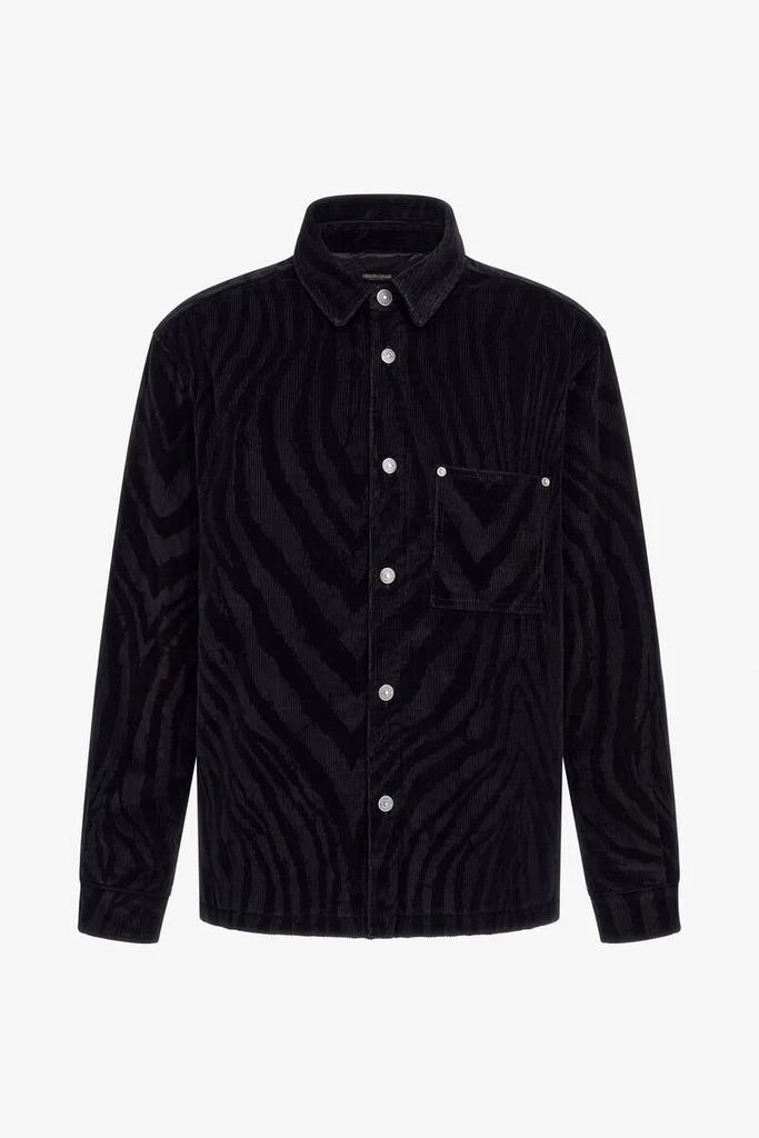 cavalli dress shirt Roberto Cavalli White Cotton Shirt With Monogram Rc