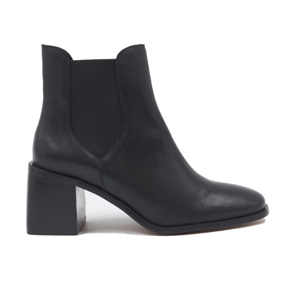 JULES & JENN Bottines Chelsea Talon Cuir Noir - Femme 6