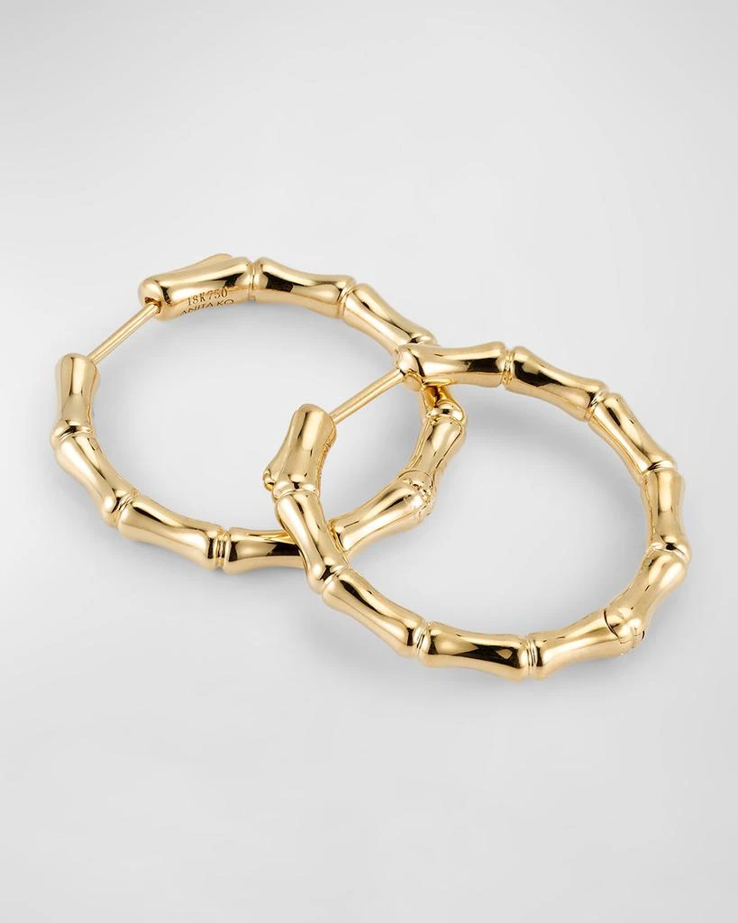 Anita Ko 18K Yellow Gold Bamboo Hoop Earrings 3