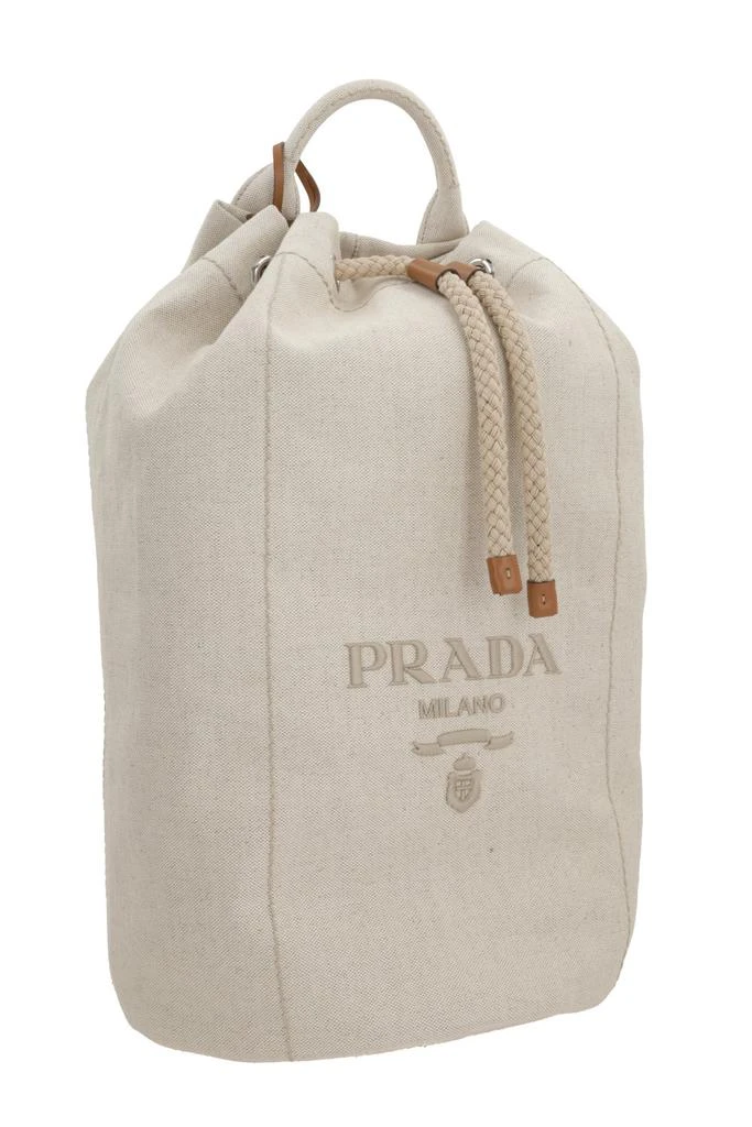 Prada Prada Logo-Printed Drawstring Backpack 3