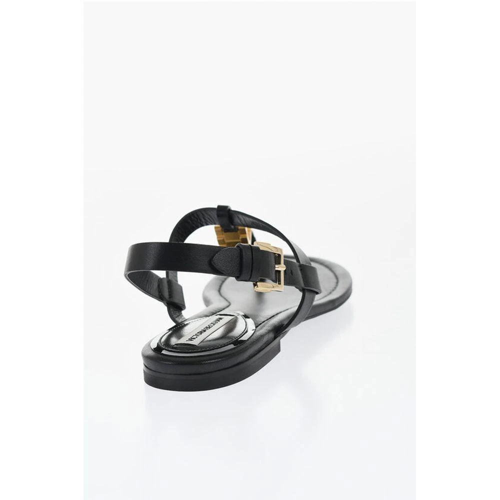 Victoria Beckham Leather Thong Sandals with Goldene Effect Women's Detail 2