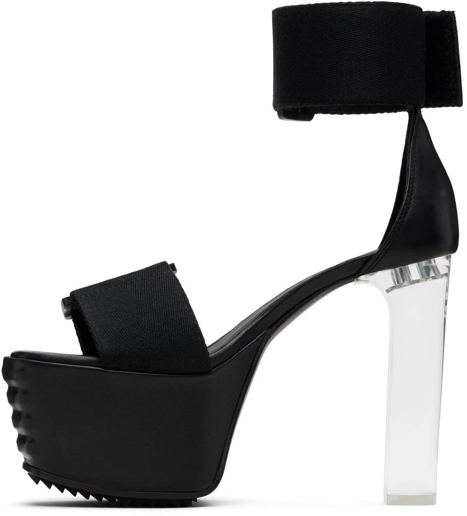 Rick Owens Black Luxor 65 Heeled Sandals 3