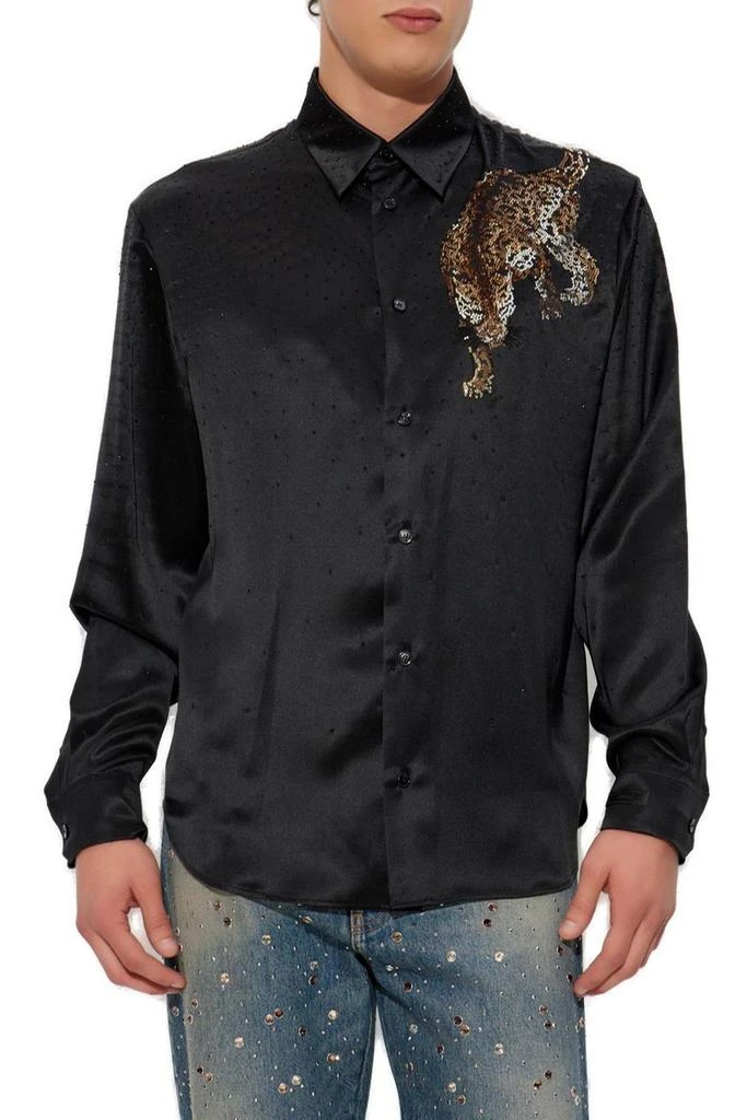 Versace Versace Embellished Long-Sleeved Buttoned Shirt 2