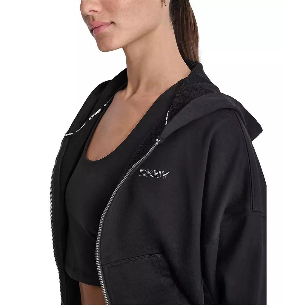 DKNY Sport Women's Rhinestone Logo Full-Zip Hoodie 4