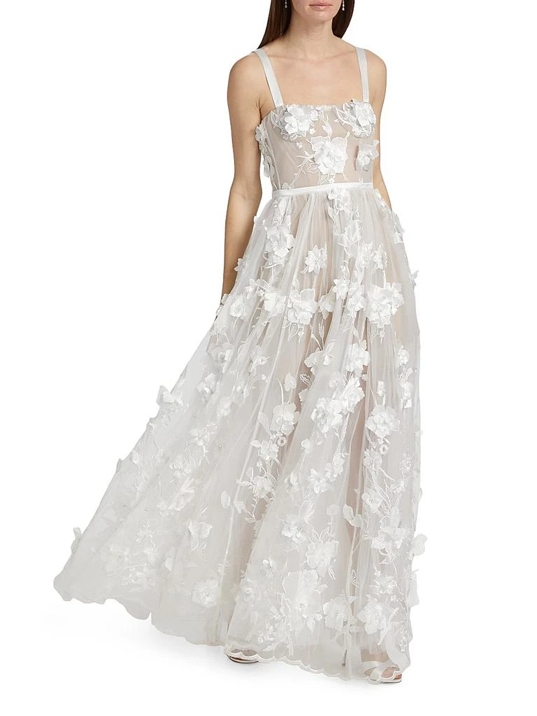 BRONX AND BANCO Anastasia Floral Appliqué Gown 2