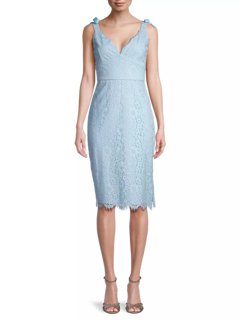 Laundry by Shelli Segal Lace &amp; Tie-Strap Midi-Dress 3