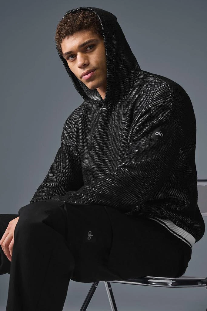 Alo Sports Club Sweater Knit Hoodie - Black 3