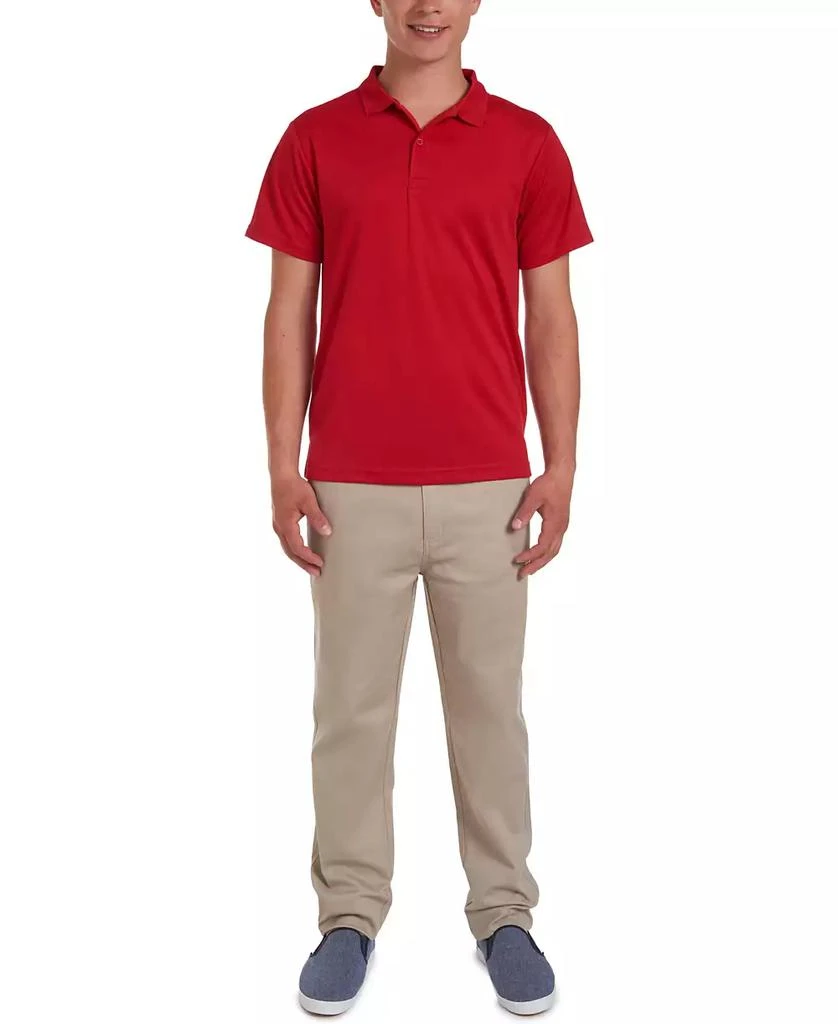 Nautica Young Men Uniform Short Sleeve Performance Stretch Polo 3