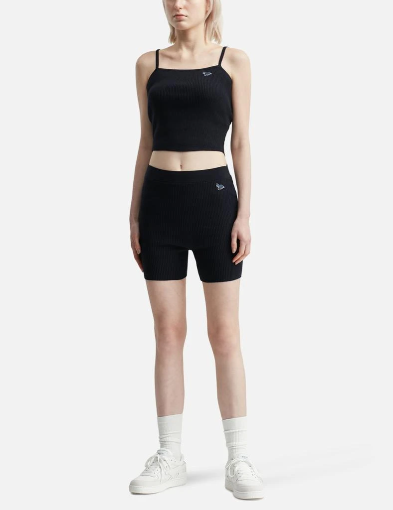 Maison Kitsune Baby Fox Patch Fine Ribbed Shorts 4
