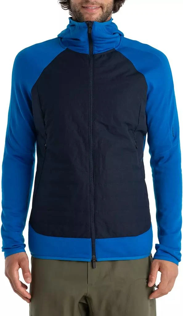 Icebreaker icebreaker Men's Merino Quantum Hybrid Long Sleeve Full Zip Hoodie 1