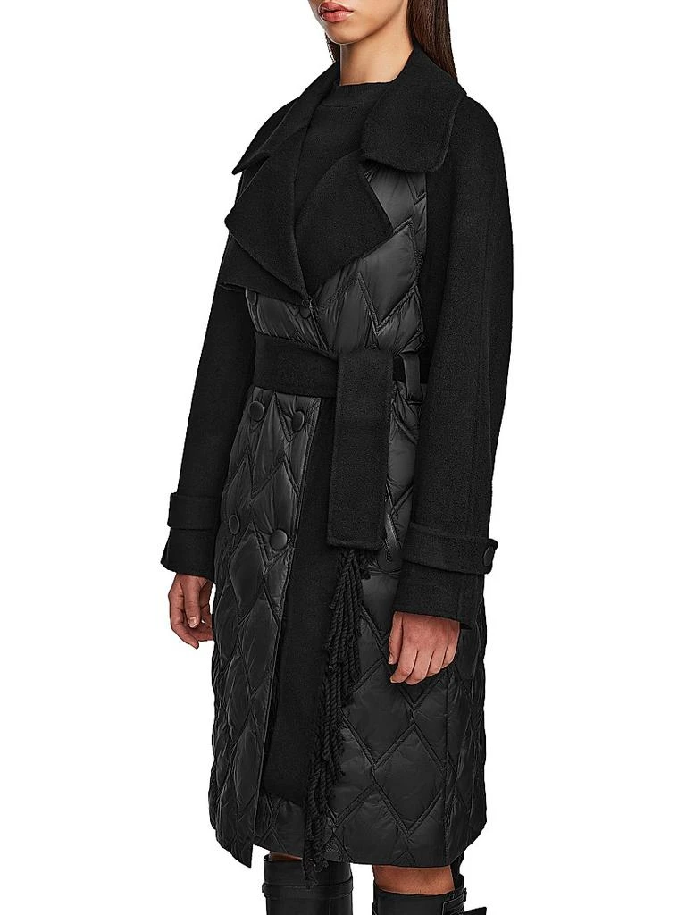 RUDSAK Zoe Quilted Double-Breasted Trench Coat 4