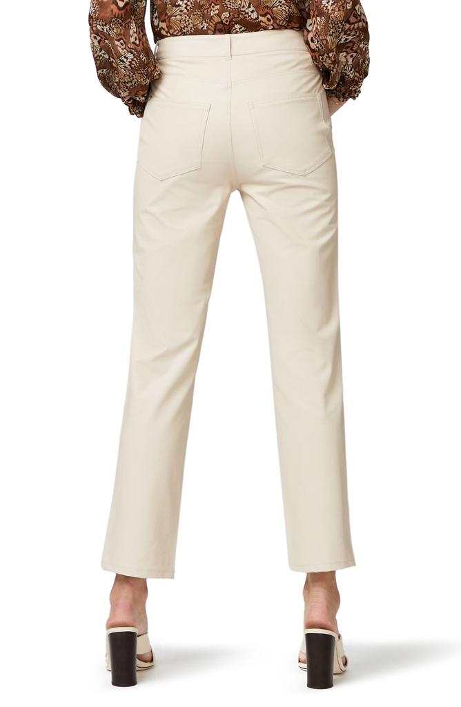 Paige Stella Super High Waist Straight Leg Faux Leather Jeans