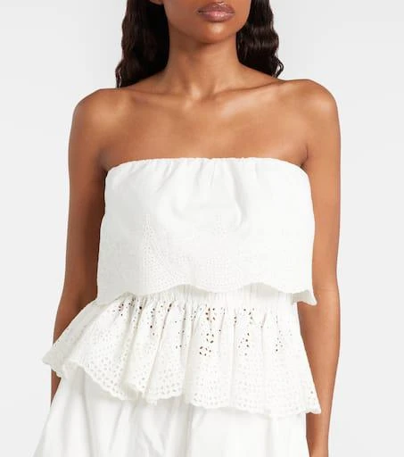 Posse Beryl broderie anglaise peplum cotton top 3