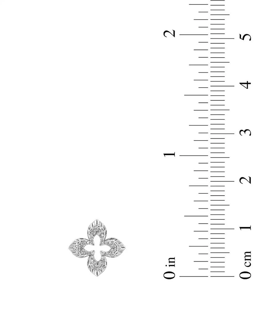 Macy
s Diamond Quatrefoil Openwork Stud Earrings (1/4 ct. t.w.) in 14k White Gold 4