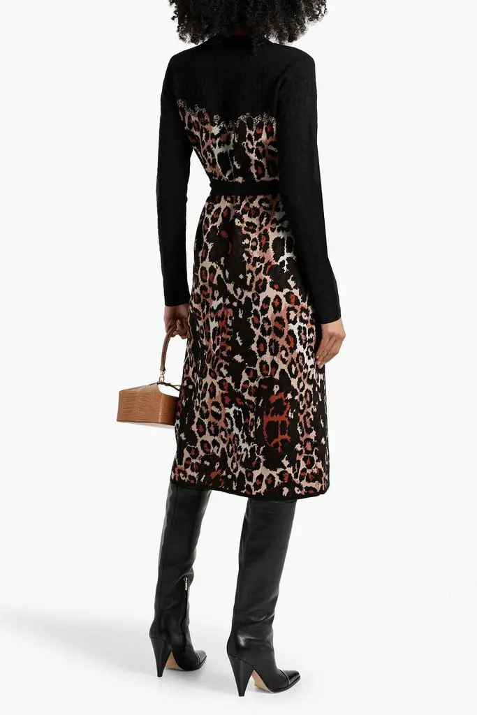 Diane von Furstenberg Savannah jacquard-knit midi wrap dress 3