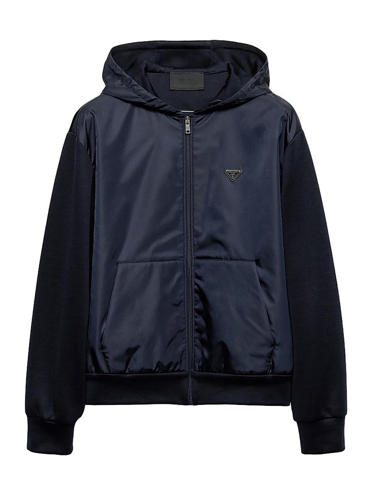 Shop Cotton Fleece and Re-Nylon Hoodie on Sale at