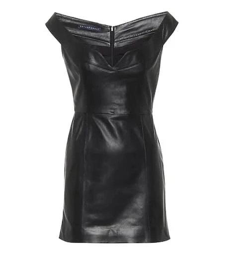 Zeynep Arçay Leather minidress 1