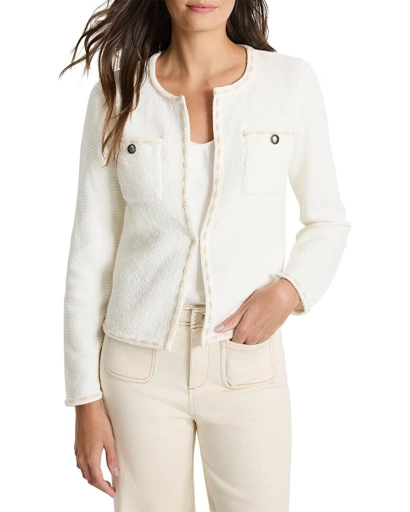 NIC+ZOE NIC+ZOE Stitch Trim Knit Jacket 1
