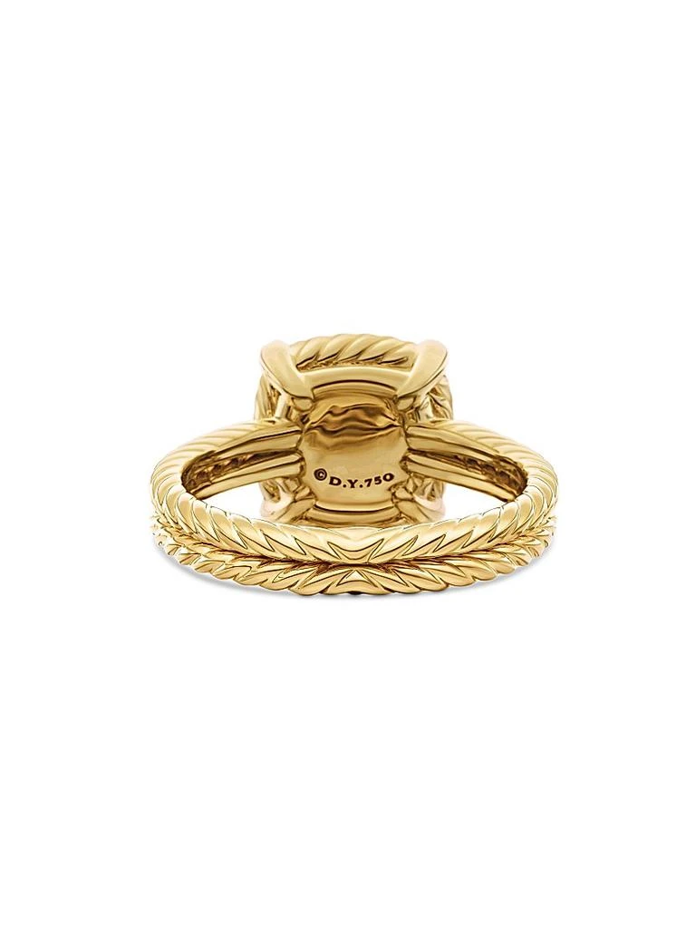David Yurman Chatelaine Pavé Bezel Ring in 18K Yellow Gold 6