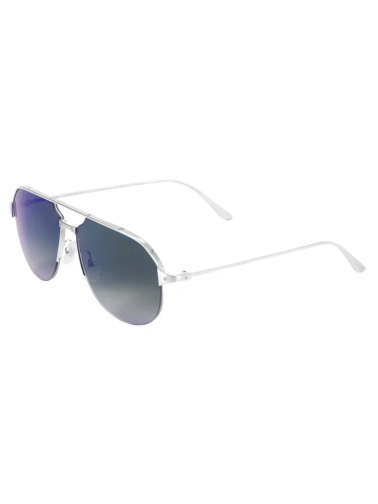 Cartier 60MM Screw Metal Aviator Sunglasses 2