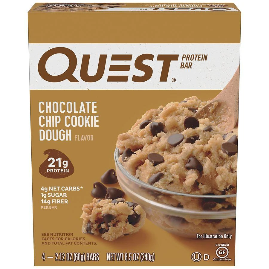 Quest Nutrition Protein Bars Chocolate Chip Cookie Dough 1