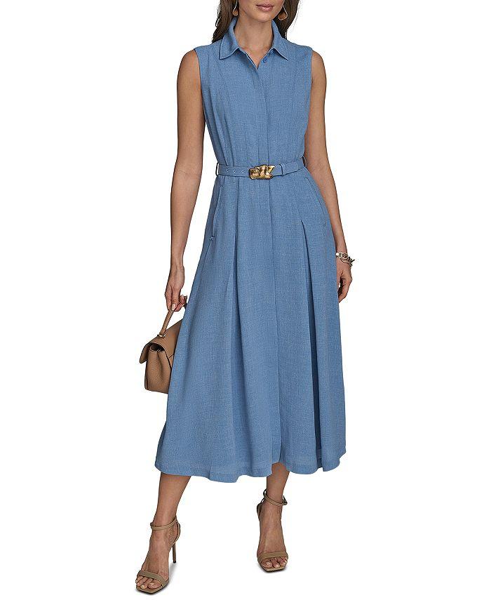 【Donna Karan New York】Straight-Neck Chiffon-Sash Gown Donna Karan Straight-neck Chiffon-sash Gown in Natural | Lyst