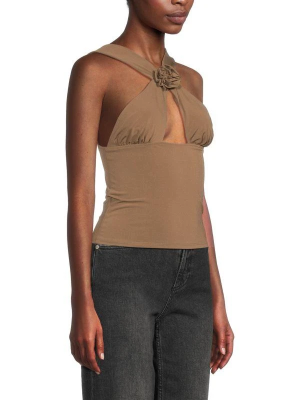 WeWoreWhat Rose Halter Top 3