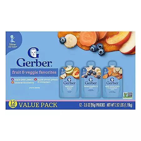 Gerber Gerber Toddler Pouch Variety Pack, 3.5 oz., 12 ct. 1
