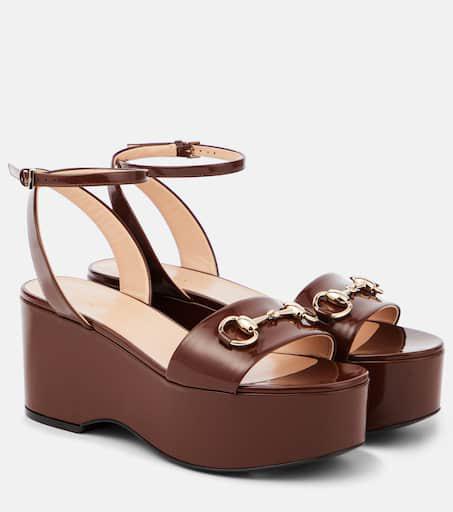 Gucci Horsebit leather platform sandals