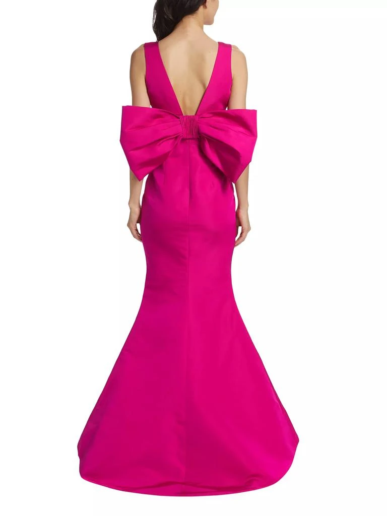 Alexia María Carlota Silk Bow-Embellished Mermaid Gown 5