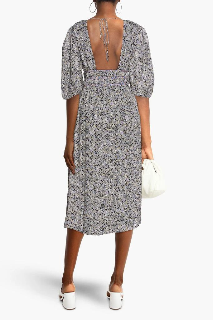 Maje Floral-print cotton-voile midi dress 3