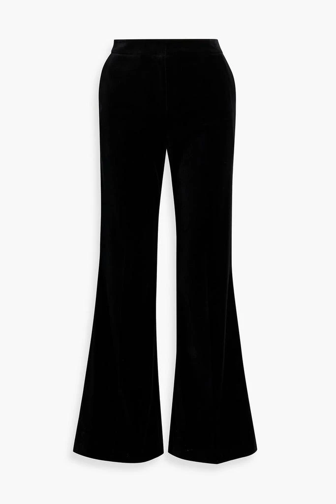 IRIS & INK Felicity cotton-blend velvet flared pants 1