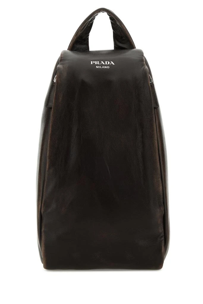 Prada Dark brown nappa leather backpack - Backpacks - Free  display picture 2