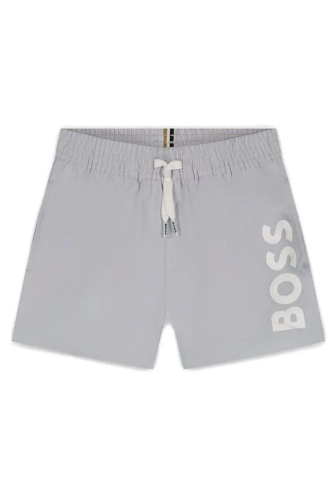 Hugo Boss Hugo Boss Kids Logo-Printed Drawstring Swim Shorts