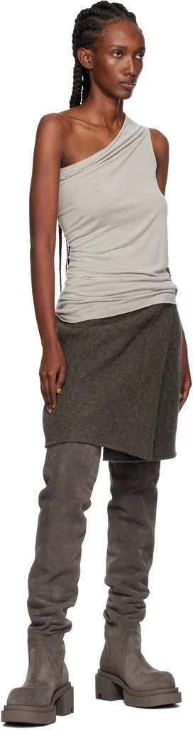 Rick Owens Gray Concordians Wader Bogun Tall Boots 5