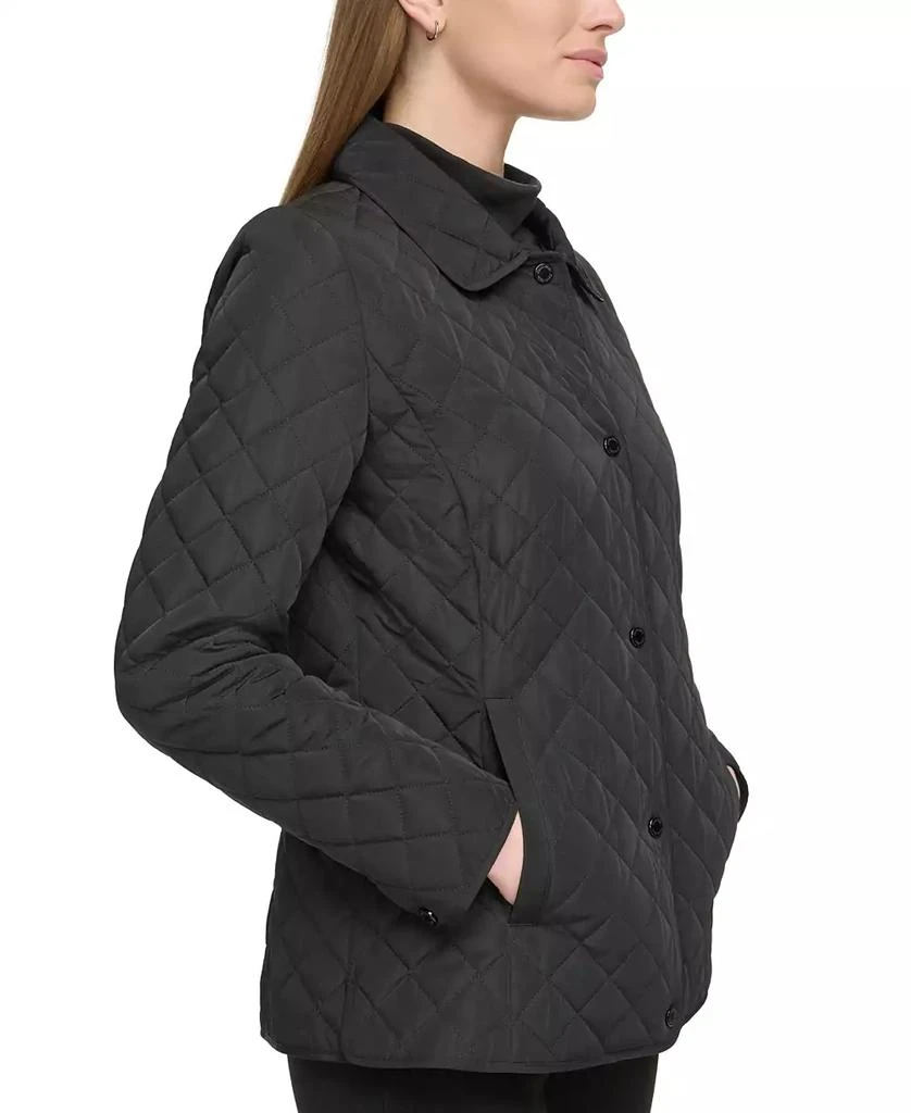 Calvin Klein Womens Collared Quilted Coat 3