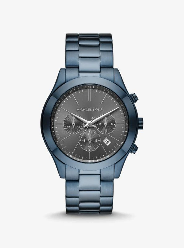 Michael Kors Oversized Slim Runway Blue-Tone Watch 1