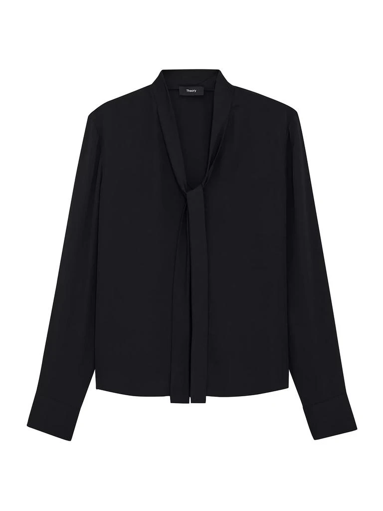 Theory Silk Tie-Neck Blouse 1