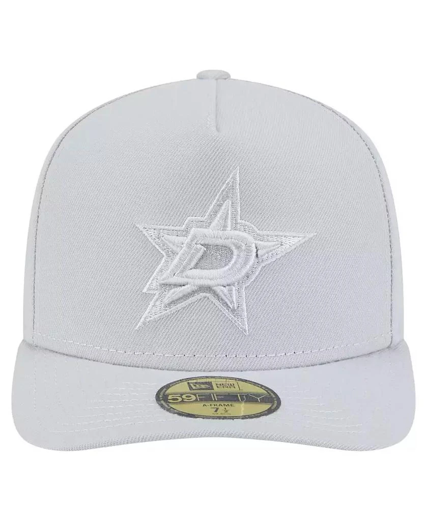 New Era Men's Gray Dallas Stars Color Pack A-Frame 59FIFTY Fitted Hat 3