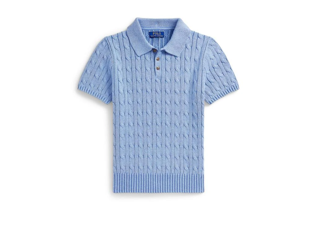 Ralph Lauren Cable-knit Cotton Polo Sweater (Big Kid)