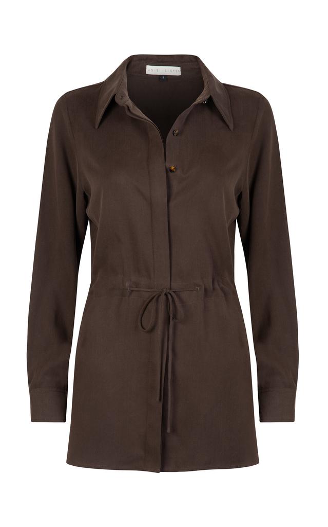 USISI SISTER USISI SISTER - Nathalie Corded Tencel Shirt - Brown - XS - Moda Operandi