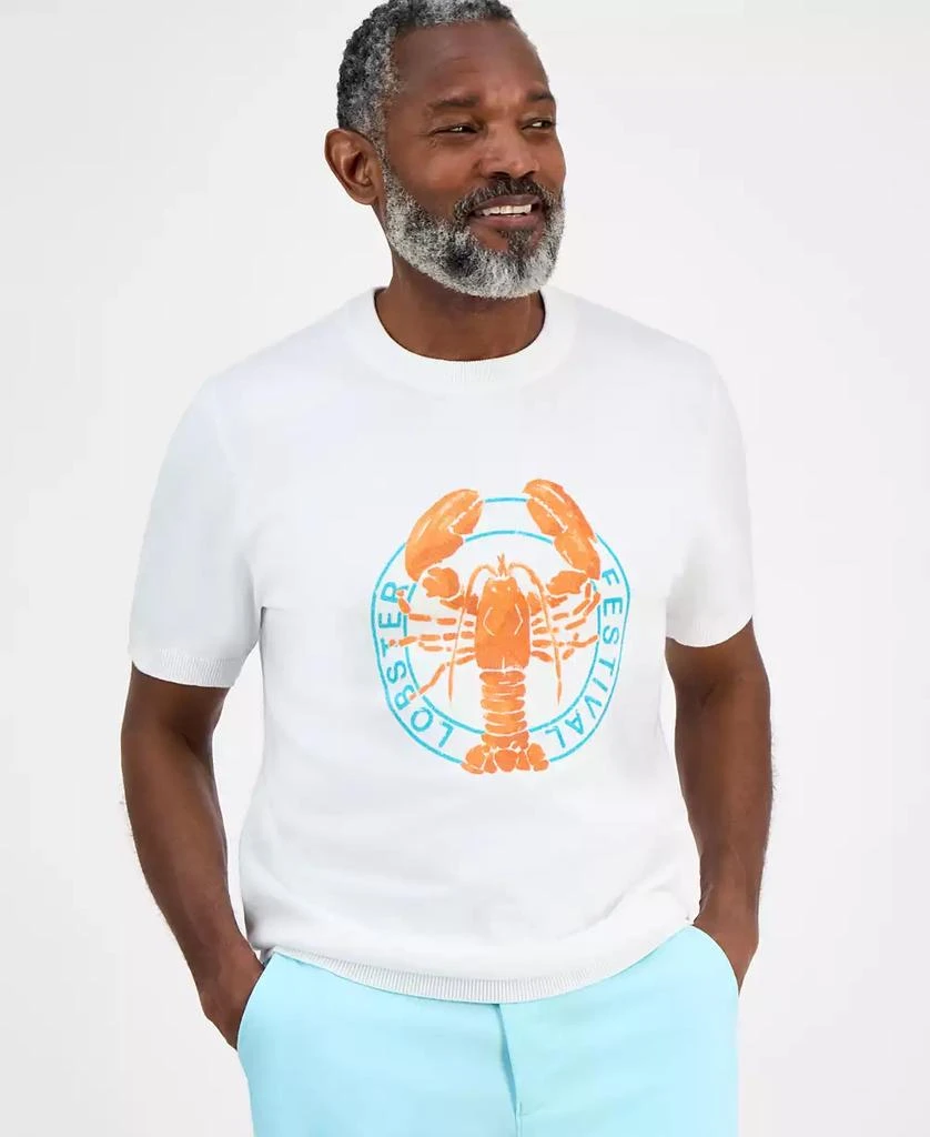 Club Room Men's Short-Sleeve Lobster Water Cotton Sweater T-Shirt, Exclusively at Macy's 1
