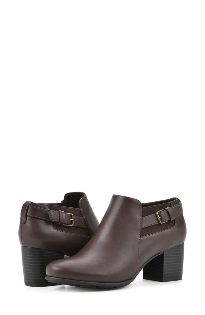 White Mountain Noah Buckled Block Heel Bootie 8